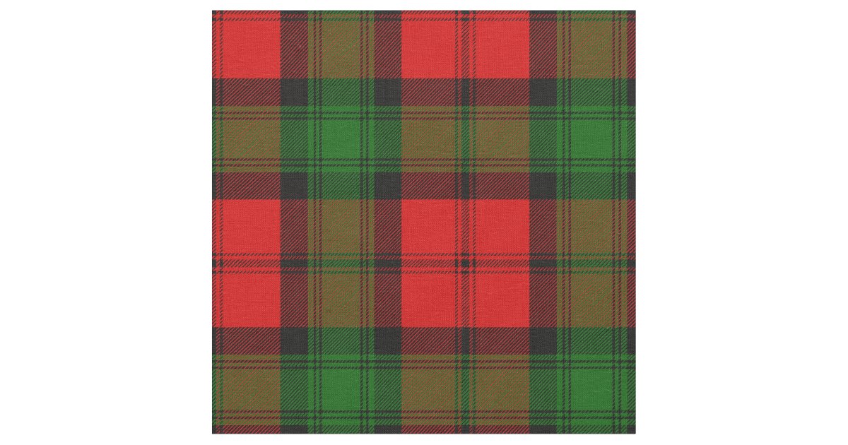 Kerr Tartan Print Fabric | Zazzle