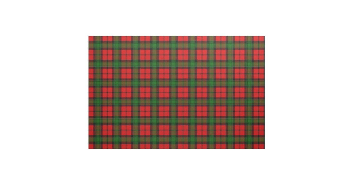 Kerr Tartan Print Fabric | Zazzle