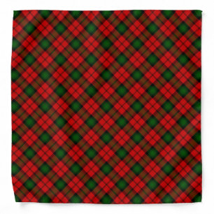 Kerr tartan red green plaid bandana