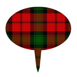 Kerr tartan red green plaid cake topper