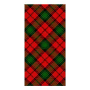 Kerr tartan red green plaid card