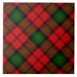 Kerr tartan red green plaid ceramic tile