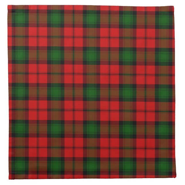 Kerr tartan red green plaid cloth napkin (Front)