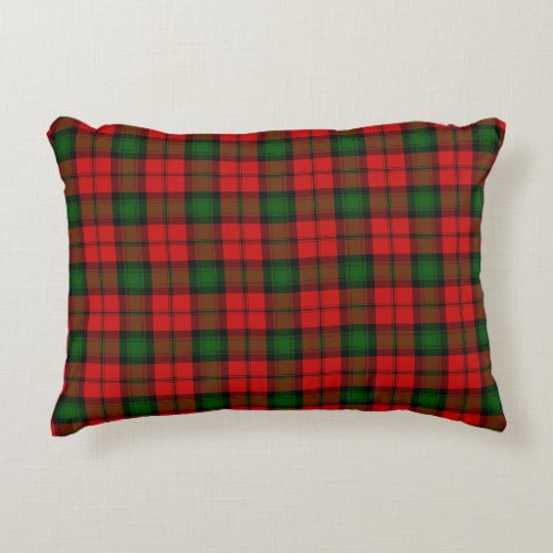 Kerr tartan red green plaid decorative pillow