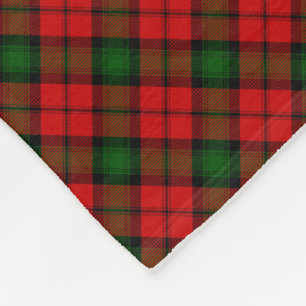 Kerr tartan red green plaid fleece blanket