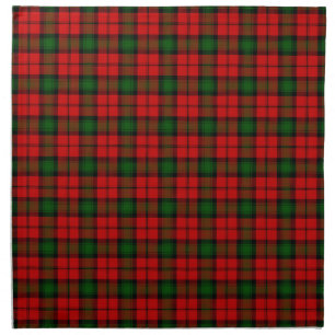 Kerr tartan red green plaid napkin