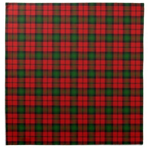 Kerr tartan red green plaid napkin