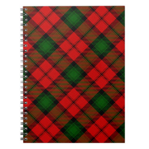 Kerr tartan red green plaid notebook