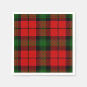 Kerr tartan red green plaid paper napkins
