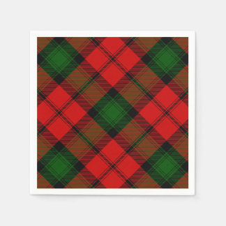 Kerr tartan red green plaid paper napkins