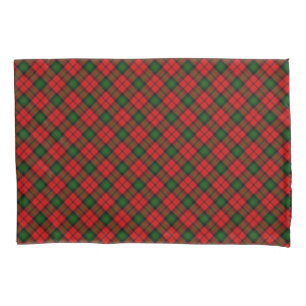 Kerr tartan red green plaid pillow case