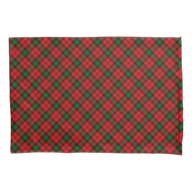 Kerr tartan red green plaid pillow case (Front)