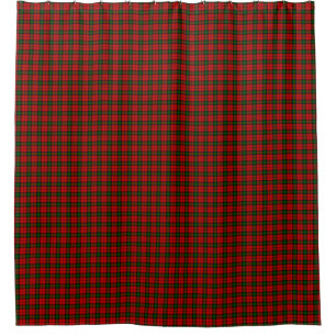 Kerr tartan red green plaid shower curtain