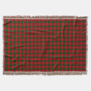 Kerr tartan red green plaid throw blanket
