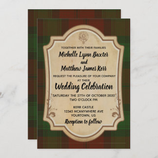 Kerr Tartan Wedding Invitation