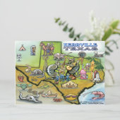 Kerrville TEXAS Map Card (Standing Front)