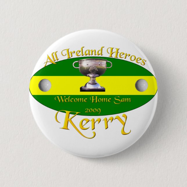 Kerry All Ireland Champions Pinback Button (Front)