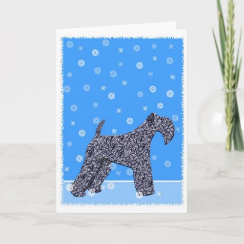 Kerry Blue Terrier Christmas Card
