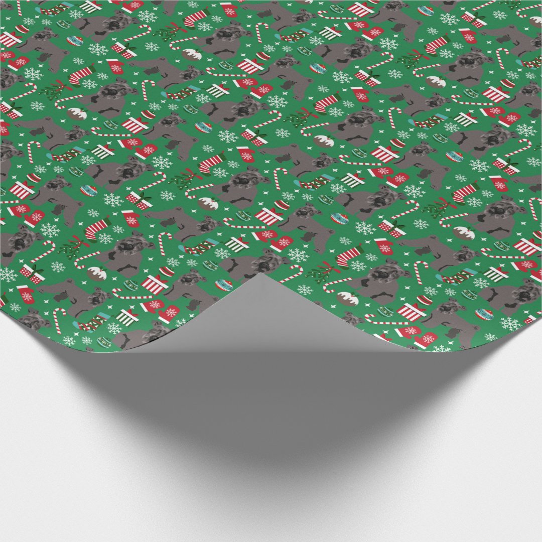 Kerry Blue Terrier Christmas dog Wrapping Paper Zazzle