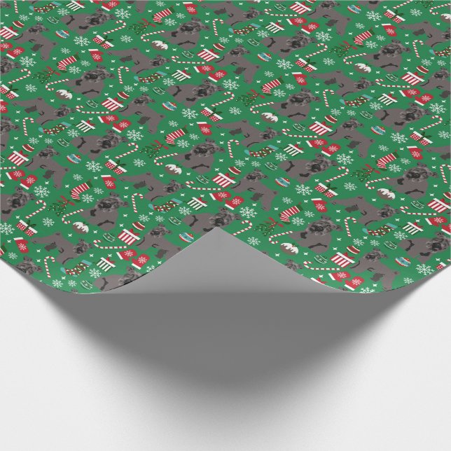Kerry Blue Terrier Christmas dog Wrapping Paper (Corner)