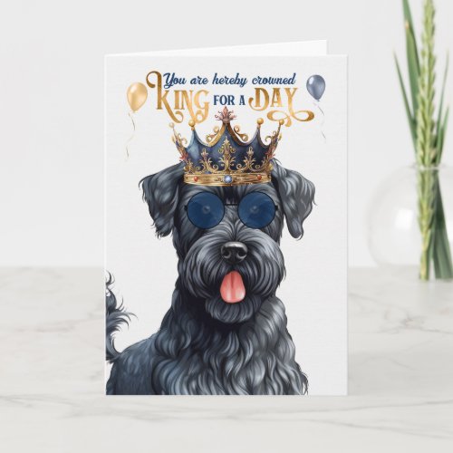 Kerry Blue Terrier Dog King for Day Funny Birthday Card
