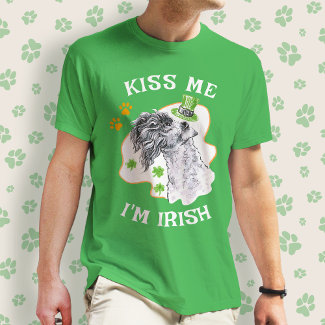 Kerry Blue Terrier Dog lover Fun Kiss me I'm Irish
