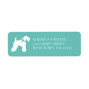Kerry Blue Terrier Dog Puppy Label