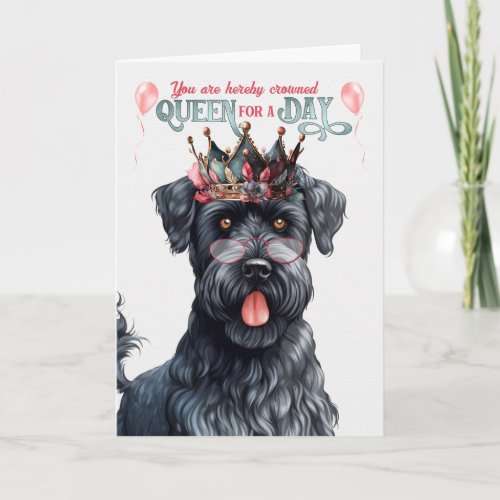 Kerry Blue Terrier Dog Queen Day Funny Birthday Card