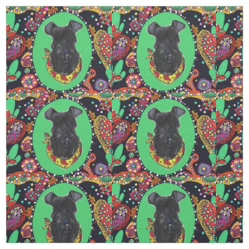 Kerry Blue Terrier Fabric