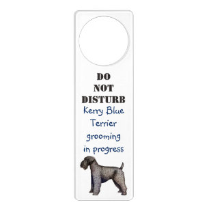 Kerry Blue Terrier Grooming Dog Do Not Disturb Door Hanger