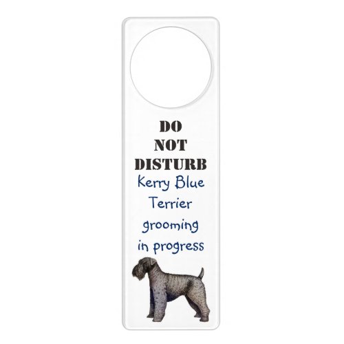 Kerry Blue Terrier Grooming Dog Do Not Disturb Door Hanger