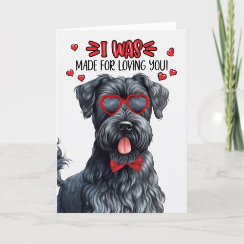 Kerry Blue Terrier Made for Loving You Valentine Holiday Card