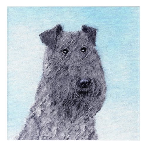 Kerry Blue Terrier Painting Cute Original Dog Art