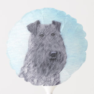 Kerry Blue Terrier Painting Cute Original Dog Art Balloon