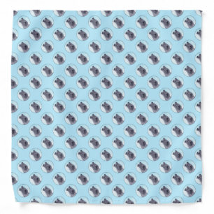 Kerry Blue Terrier Painting Cute Original Dog Art Bandana