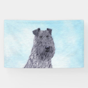 Kerry Blue Terrier Painting Cute Original Dog Art Banner