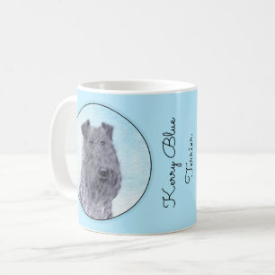 Kerry Blue Terrier Painting Cute Original Dog Art Coffee Mug