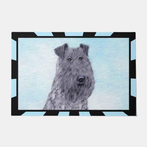 Kerry Blue Terrier Painting Cute Original Dog Art Doormat