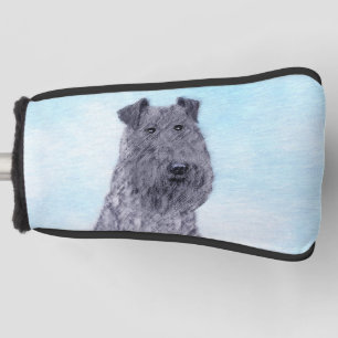 Kerry Blue Terrier Painting Cute Original Dog Art Golf Head Cover