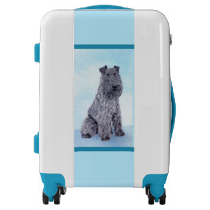Kerry Blue Terrier Painting Cute Original Dog Art Luggage