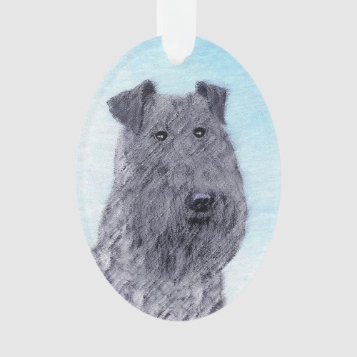 Kerry Blue Terrier Painting Cute Original Dog Art Ornament