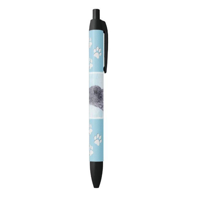 Kerry Blue Terrier Painting Cute Original Dog Art Pen (Bottom (Vertical))