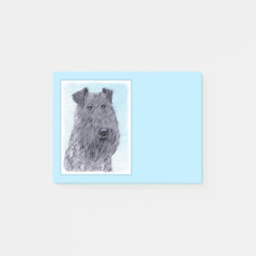 Kerry Blue Terrier Painting Cute Original Dog Art Post_it Notes