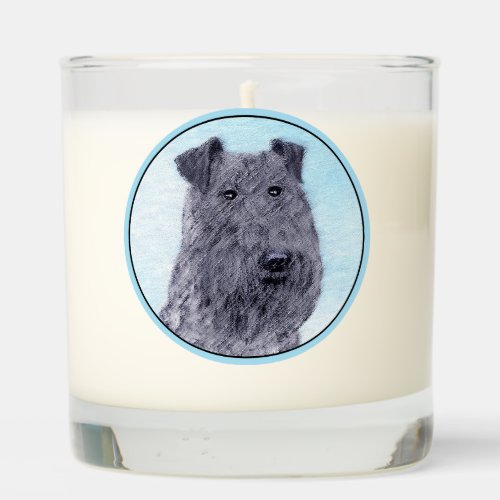 Kerry Blue Terrier Painting Cute Original Dog Art Scented Candle
