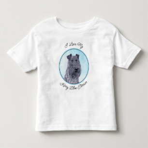 Kerry Blue Terrier Painting Cute Original Dog Art Toddler T-shirt