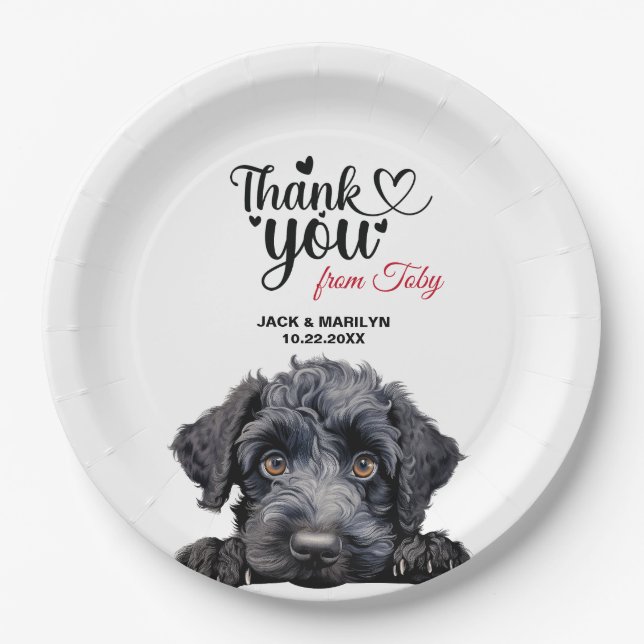 Kerry Blue Terrier Paper Plates (Front)