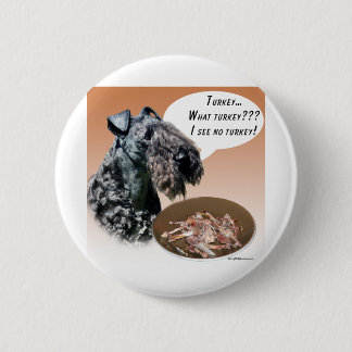 Kerry Blue Terrier Turkey Pinback Button
