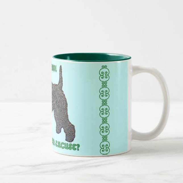 KERRY BLUE TERRIER Two-Tone COFFEE MUG (Right)