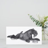 Kerry Blue Terrier with Bowl (Standing Front)