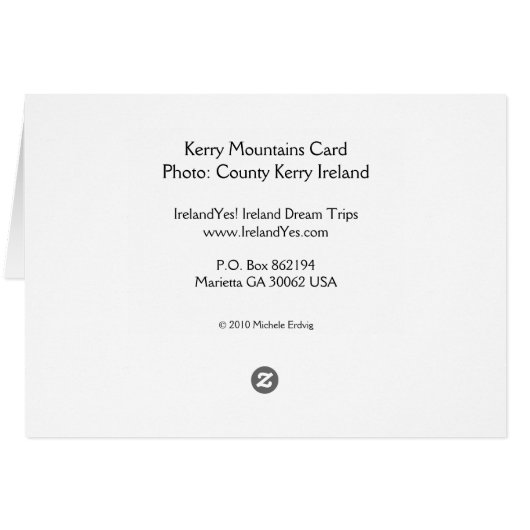 Kerry Mountains Card (Back Horizontal)